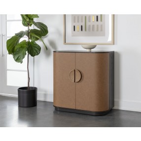 Sunpan Dresden Bar Cabinet - Milliken Cognac - Lifestyle