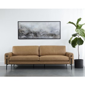 Sunpan Camus Sofa - Ludlow Sesame Leather - Lifestyle
