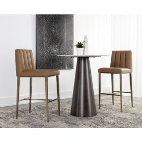 Sunpan Wilbur Barstool - Milliken Cognac Set