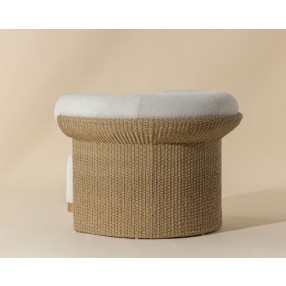 Sunpan Asos Lounge Chair - Louis Cream - Front Angle