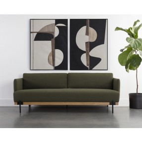 Sunpan Saul Sofa - Copenhagen Olive