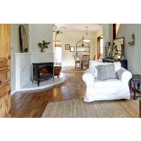 Sierra Flame E-50/E-70 Cast Iron Freestand Electric Fireplace - Lifestyle