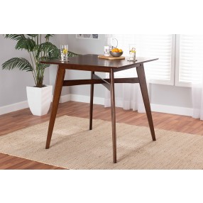 Baxton Studio Leena Mid-Century Modern Walnut Brown Finished Wood Counter Height Pub Table - Lifestyle