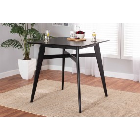 Baxton Studio Leena Mid-Century Modern Black Finished Wood Counter Height Pub Table - Lifestyle
