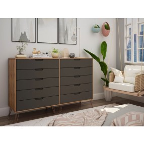 Manhattan Comfort Rockefeller Dresser Grey