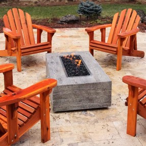 The Outdoor Plus Coronado Wood Grain Fire Pit 