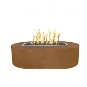 The Outdoor Plus Bispo 84" x 24" Fire Pit - Corten Steel