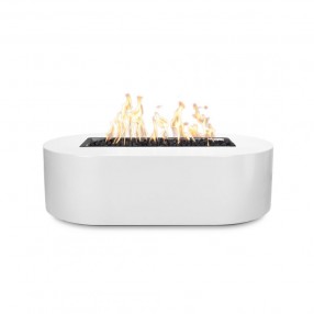 The Outdoor Plus Bispo 84" x 24" Fire Pit - Powder Coated White