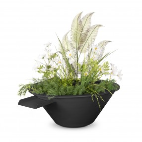 The Outdoor Plus Cazo Powder Coated Planter with Water Bowl