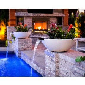 The Outdoor Plus Sedona GFRC Planter & Water Bowl