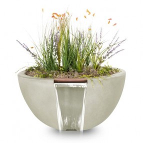 The Outdoor Plus Luna GFRC Planter & Water Bowl 