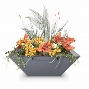 The Outdoor Plus Maya Powder Coated Planter & Water Bowl
