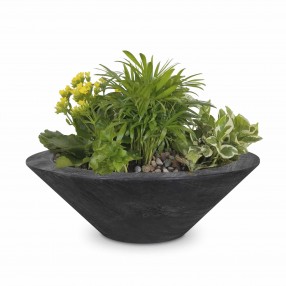 The Outdoor Plus Cazo Wood Grain Planter Bowl