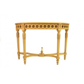 Anderson Teak Neoclassical Demilune Console Table