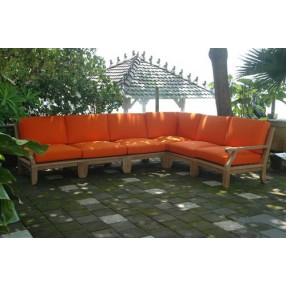 Anderson Teak Riviera Luxe 7-Pieces Modular Set with Square Tables