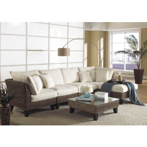 Panama Jack Sanibel 6-Piece Sectional Set with Cushions