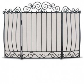 Fireside America Napa Forge Villa 3 Panel Screen in Pewter
