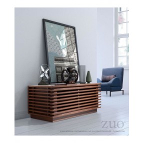 Zuo Modern Linea Small Console Walnut