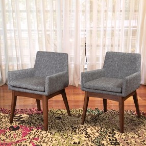 International Home Miami Midtown Concept Ruby 2 Piece Coral Armchair Set