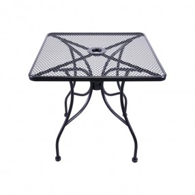 H&D Seating Square Wrought Iron Mesh Top Table w/ Base