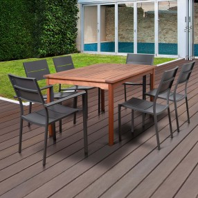 International Home Miami Amazonia Koningsdam 7 Piece Rectangular Patio Dining Set