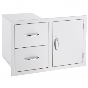 Summerset Grills 33" 2-Drawer and Access Door Combo - Angled