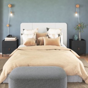Manhattan Comfort Mid-Century Modern Bogardus Nightstand - Set of 2 Black