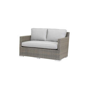 Majorca Loveseat With Cushions In Cast Silver