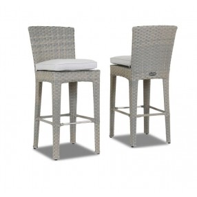 Majorca Barstool with Cushion in Cast Silver