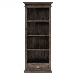 Nova Solo Halifax Mindi Wood Bookcase with 1 Drawer - Front Angle
