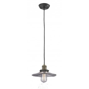HALOPHANE GLASS - BLACK/BRUSHED BRASS