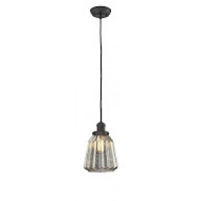 Glass Pendant With 10 Feet Cord - Oiled Rubbed Bronze - MERCURY GLASS