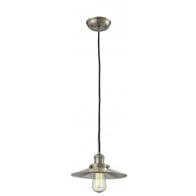 Glass Pendant With 10 Feet Cord - Satin Brushed Nickel - HALOPHANE GLASS