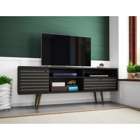  Liberty 70.86" Mid Century - Modern TV Stand - Black - Lifestyle