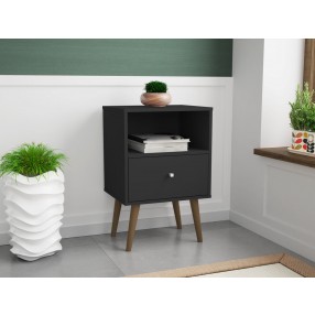 Liberty Mid Century - Modern Nightstand 1.0 - Black - Lifestyle