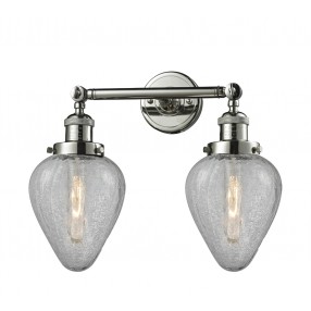 Innovations Lighting  Glass 2 Light Adjustable Wall Sconce Up Or Down - Polished Nickel (208-PN-G165)