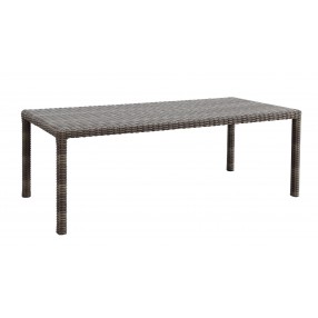 Sunset West Coronado Wicker 90" Dining Table - Front Side Angle