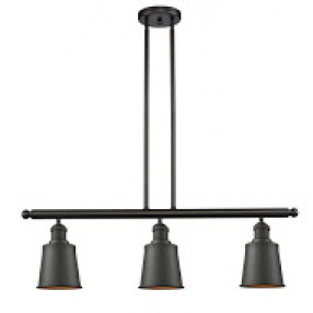 Metal Shade 3 Light Island Adjustable Stem Chandelier
