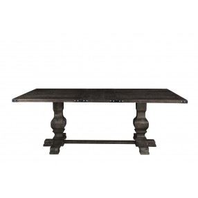 Alpine Furniture Manchester Dining Table in Charcoal - Front