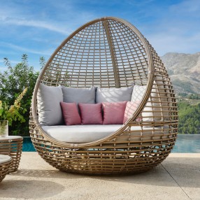 Skyline Design Faber Swivel Daybed with Sunbrella Cushions Outdoor