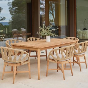Skyline Design Krabi 7-Piece Rectangular Dining Set with Sunbrella Cushions