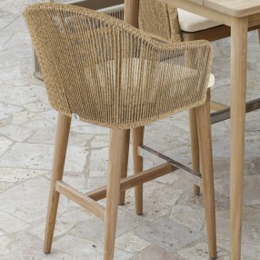 Skyline Design Calixto Barstool with Sunbrella Cushion Back VIew