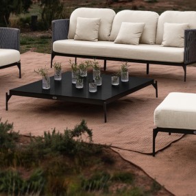 Skyline Design Boston Coffee Table with Glass Outdoor View