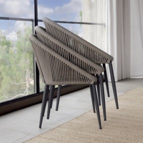 Skyline Design Rodona Dining Armchair with Sunbrella Cushion sET