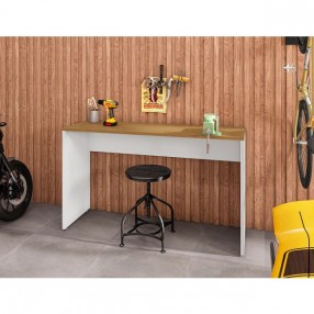 Manhattan Comfort Eiffel Garage Desk in White Gloss