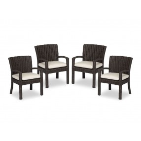 Cardiff Wicker Dining Chair With Cushions - Set of 4