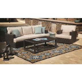 Cardiff Wicker Club Chair With Cushions - Lifestyle