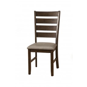 Alpine Furniture Emery Set of 2 Side Chairs, Walnut - Front Side Angle