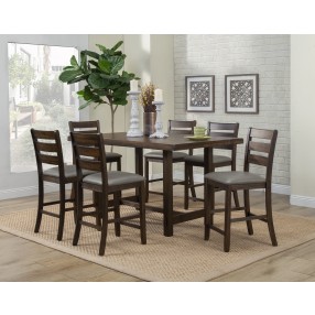 Alpine Furniture Emery Pub Height Dining Table, Walnut - Lifestyle
