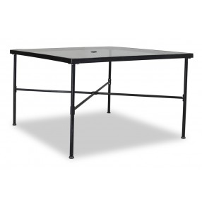 Sunset West Provence Aluminum 44" Dining Table - Front Side Angle